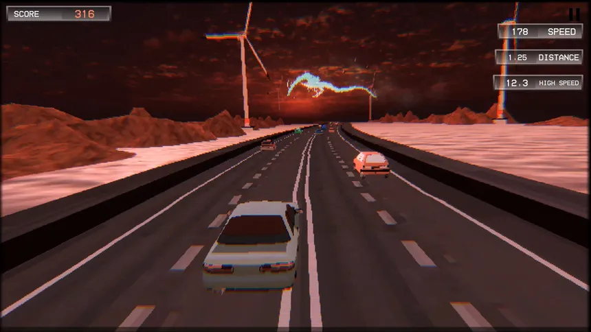 Скриншот 5 к игре Drift Highway: Retro Console Edition