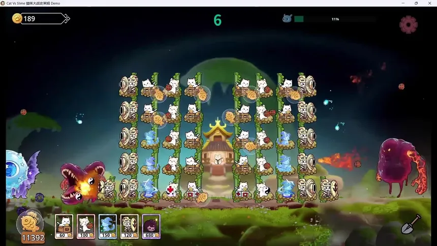 Скриншот 2 к игре Cat Vs Slime 猫咪大战史莱姆