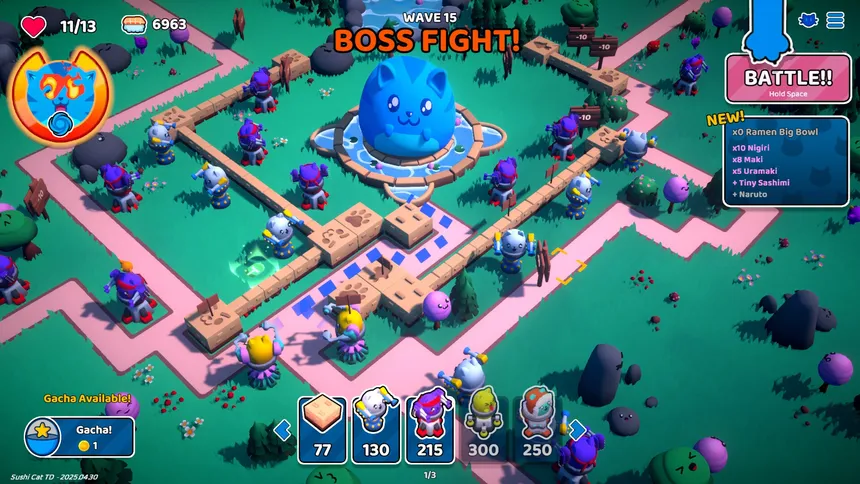 Скриншот 1 к игре Sushi Cat - Tower Defense