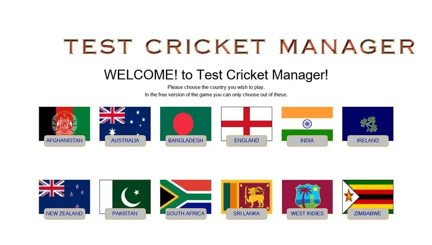 Скриншот 1 к игре Test Cricket Manager