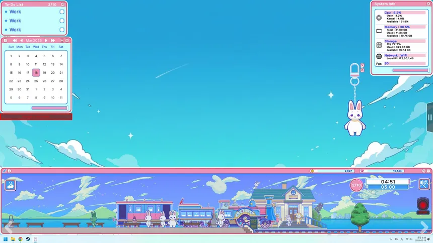 Скриншот 5 к игре PomoTrain: Rabbit Town