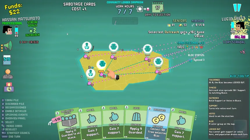 Скриншот 1 к игре Politiks - Satirical Roguelite Deckbuilder
