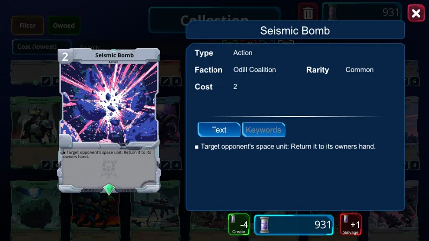 Скриншот 4 к игре Xeno Strike CCG