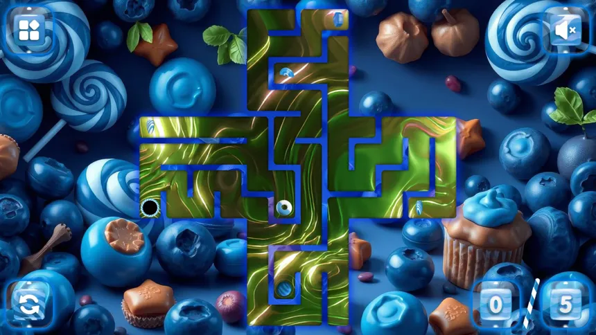 Скриншот 1 к игре Sweetie Candy Maze: Blueberry