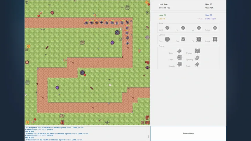Скриншот 1 к игре Fluffy Tower Defense