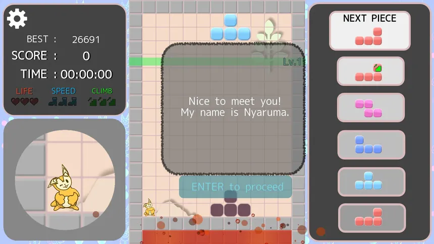 Скриншот 1 к игре Climb! NYARUMA Action Puzzle