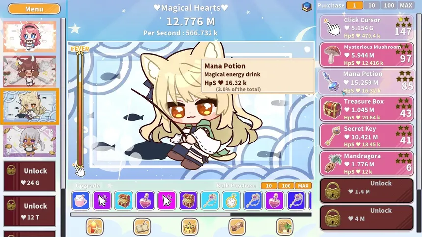 Скриншот 2 к игре Kawaii Clicker Reborn