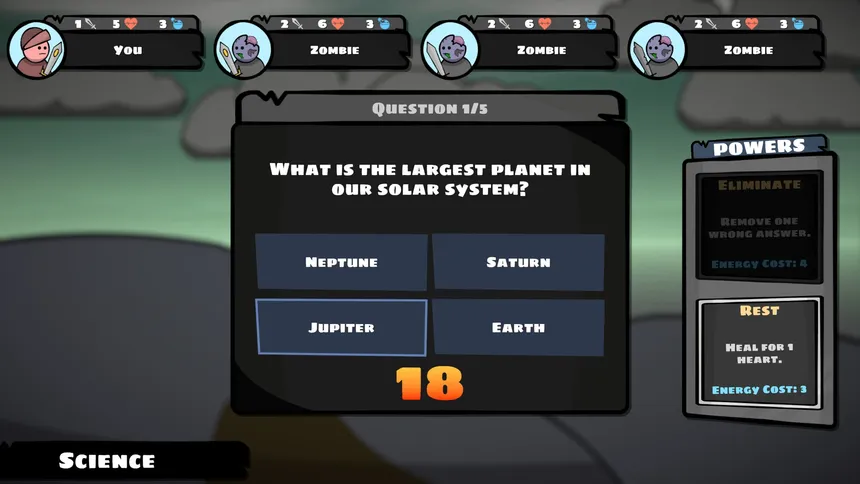 Скриншот 2 к игре A Trivia Roguelike