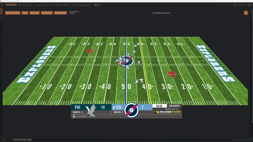 Скриншот 1 к игре Draft Day Sports: Pro Football 2026