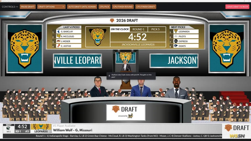 Скриншот 3 к игре Draft Day Sports: Pro Football 2026