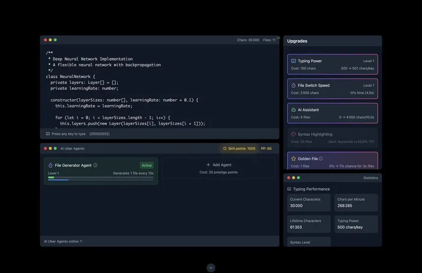 Скриншот 3 к игре Yet Another Incremental Game (but this time about coding)