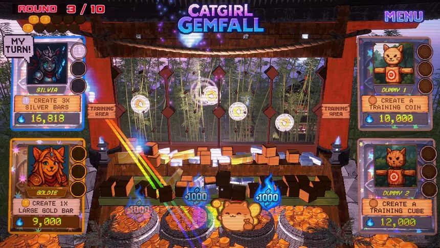 Скриншот 1 к игре Catgirl Gemfall