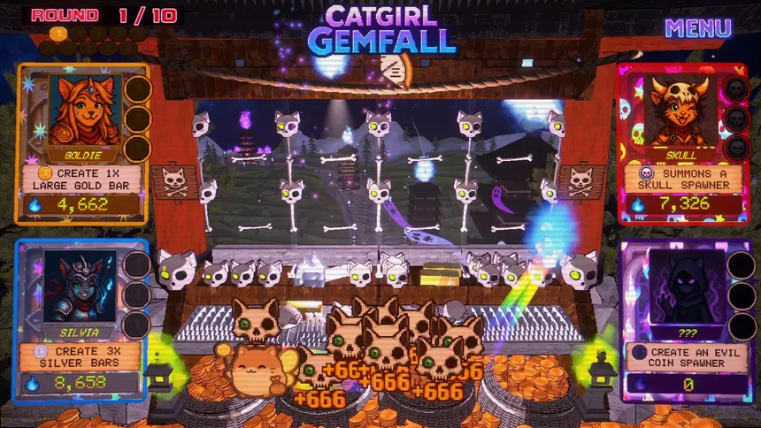 Скриншот 2 к игре Catgirl Gemfall