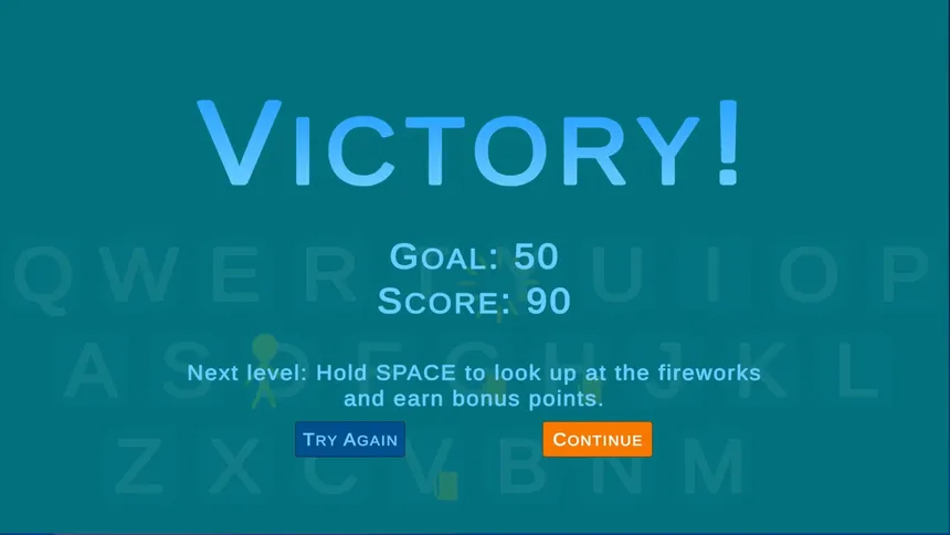 Скриншот 2 к игре Typing Fireworks