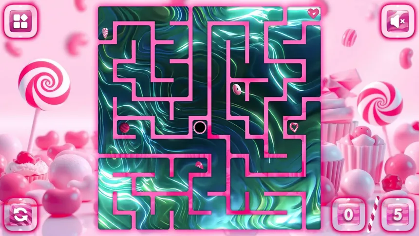 Скриншот 5 к игре Sweetie Candy Maze: Pink Raspberry