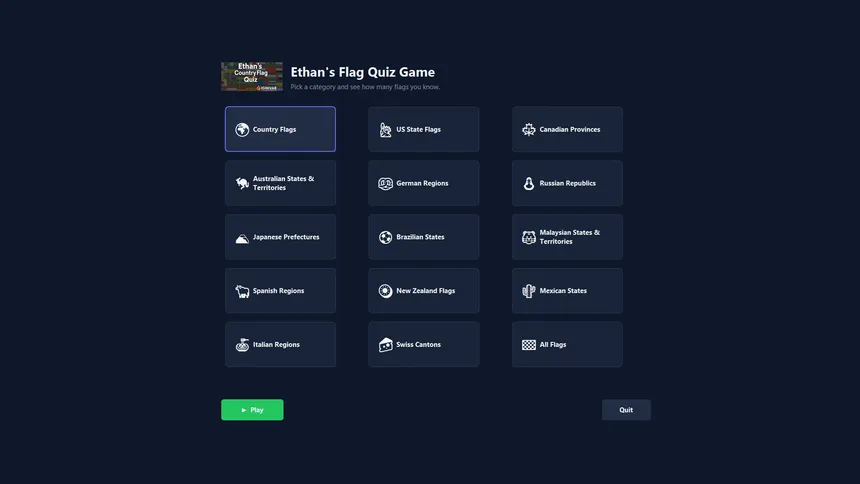 Скриншот 1 к игре Ethan's Flag Quiz Game