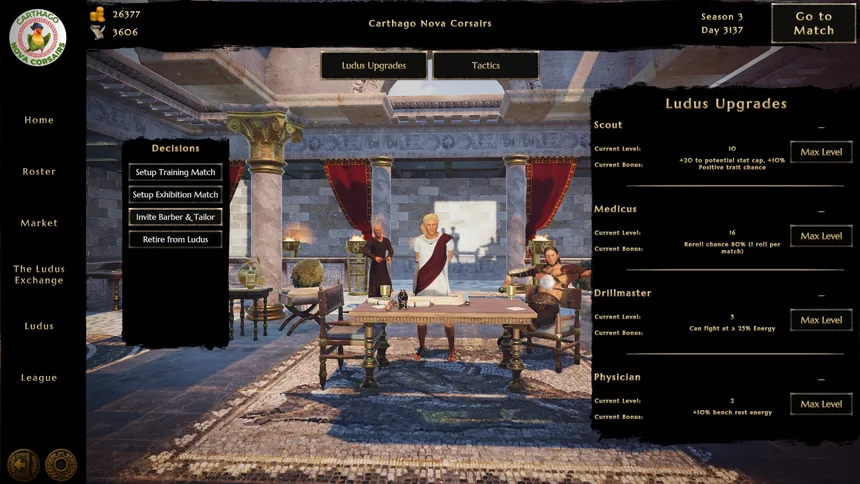 Скриншот 4 к игре Ludus Magnatus: Gladiator Manager Simulator