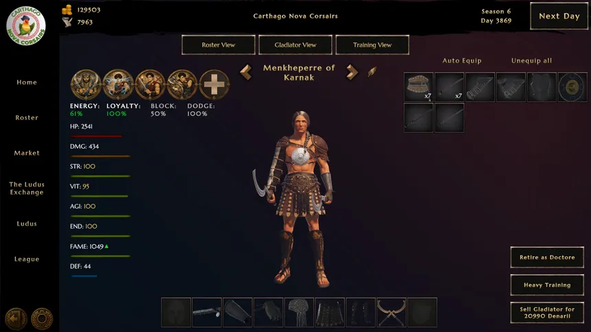 Скриншот 8 к игре Ludus Magnatus: Gladiator Manager Simulator