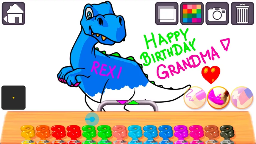 Скриншот 3 к игре Animal Coloring Books for Kids & Toddlers - Dinosaurs
