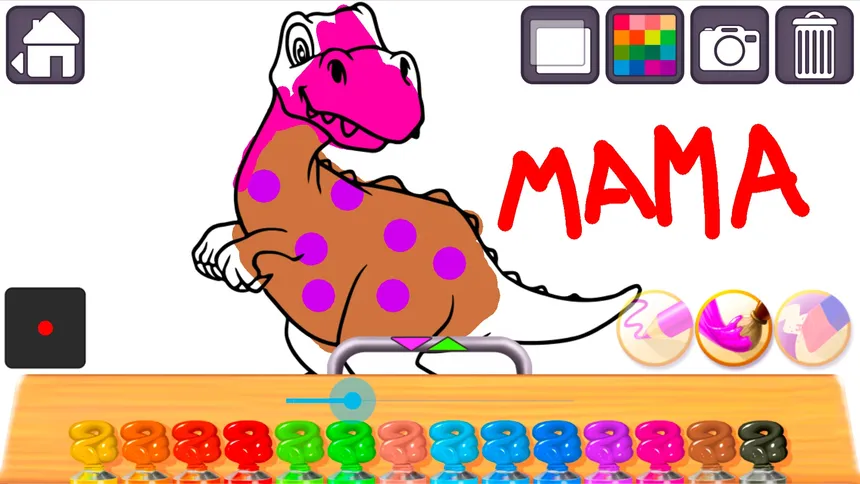 Скриншот 4 к игре Animal Coloring Books for Kids & Toddlers - Dinosaurs