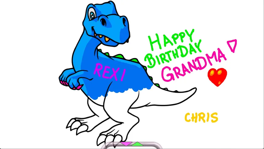 Скриншот 6 к игре Animal Coloring Books for Kids & Toddlers - Dinosaurs