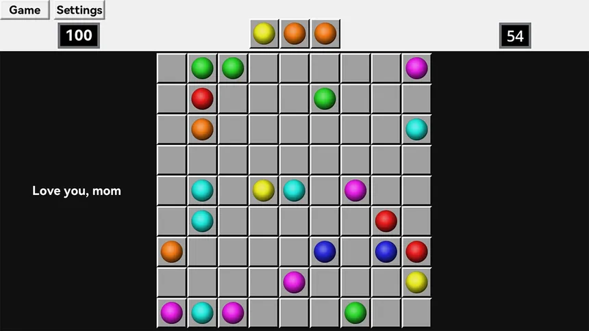 Скриншот 2 к игре Пять в ряд: Подарок для Мамы