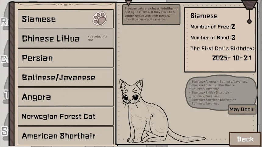 Скриншот 3 к игре 猫咪使魔培养中心-Cat Familiar Center
