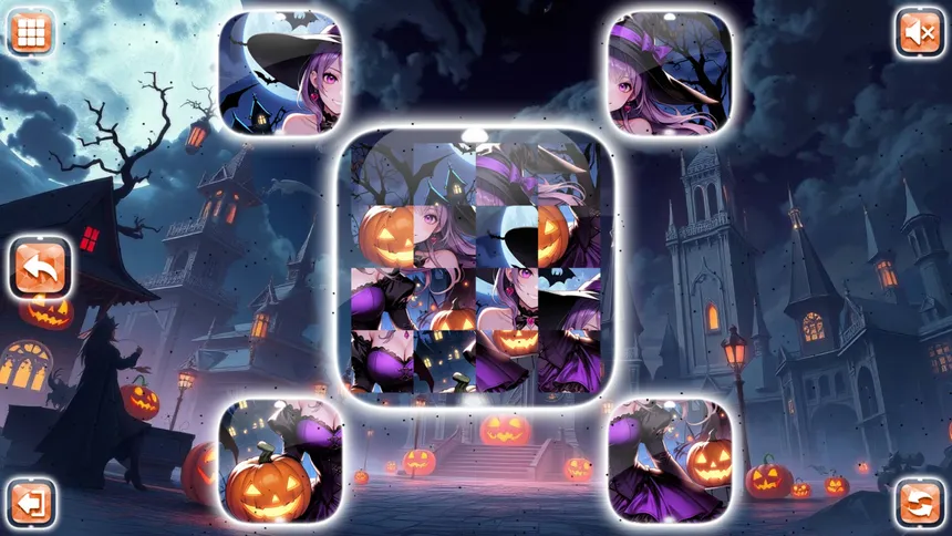 Скриншот 3 к игре Lovely Anime Puzzle: Halloween