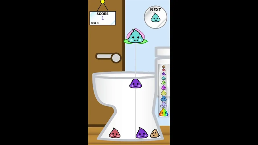 Скриншот 2 к игре Poop Game【Suika-Style Falling Puzzle】