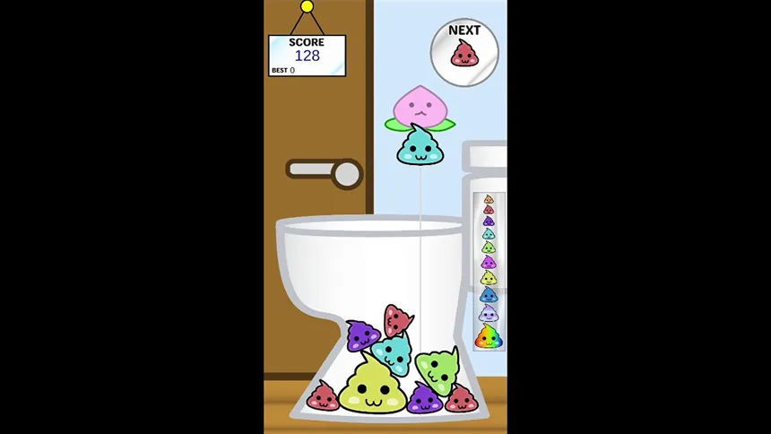 Скриншот 4 к игре Poop Game【Suika-Style Falling Puzzle】