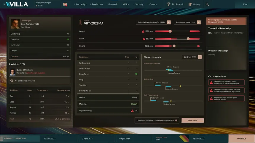 Скриншот 1 к игре Racing Series Manager