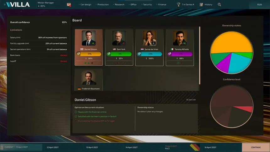 Скриншот 4 к игре Racing Series Manager