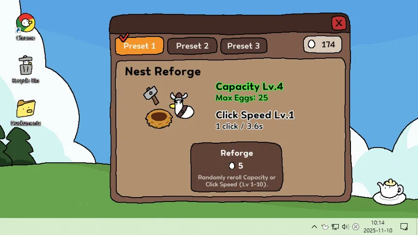 Скриншот 6 к игре My Eggduck (Настольный Случайный Idle-Кликер)