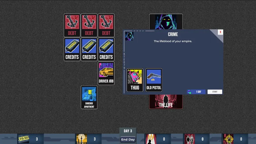 Скриншот 3 к игре MafiaPunk: A Card Sim