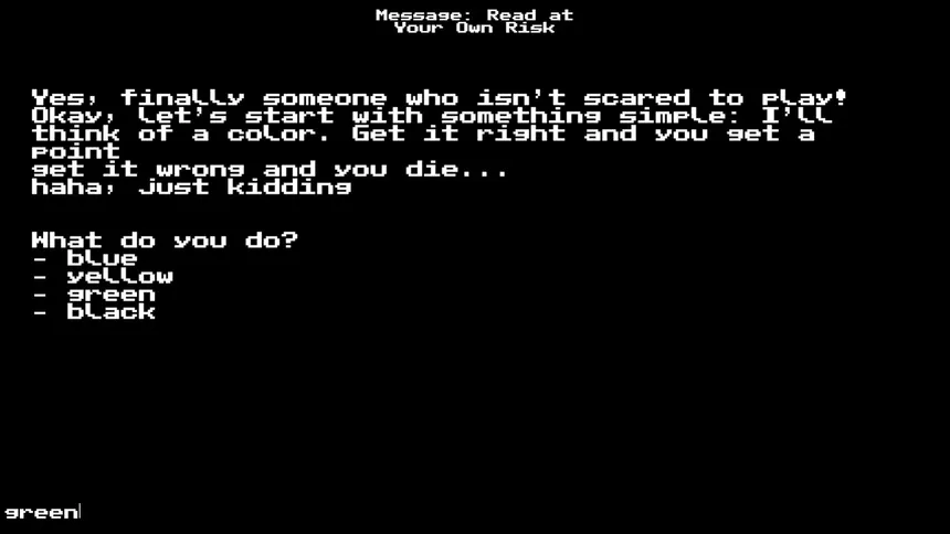 Скриншот 1 к игре Message: Read at Your Own Risk