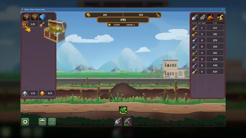 Скриншот 1 к игре Clicker Clicker Treasure Picker