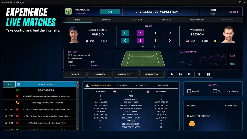 Скриншот 2 к игре Absolute Tennis Manager 2