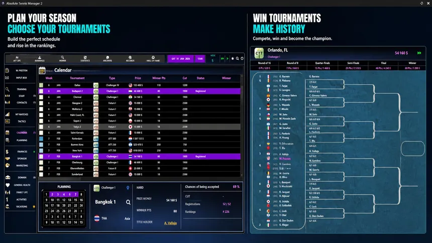 Скриншот 4 к игре Absolute Tennis Manager 2