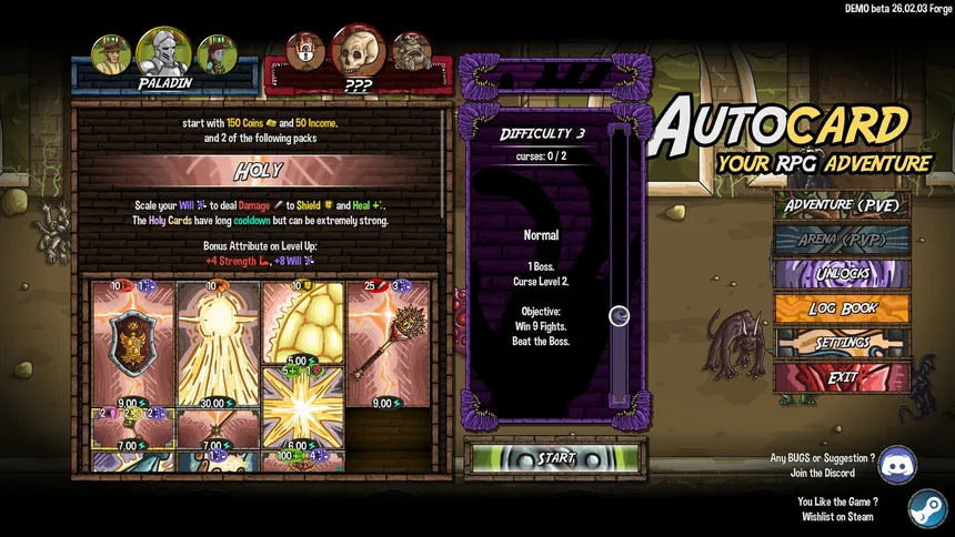 Скриншот 2 к игре Autocard - Your RPG Adventure