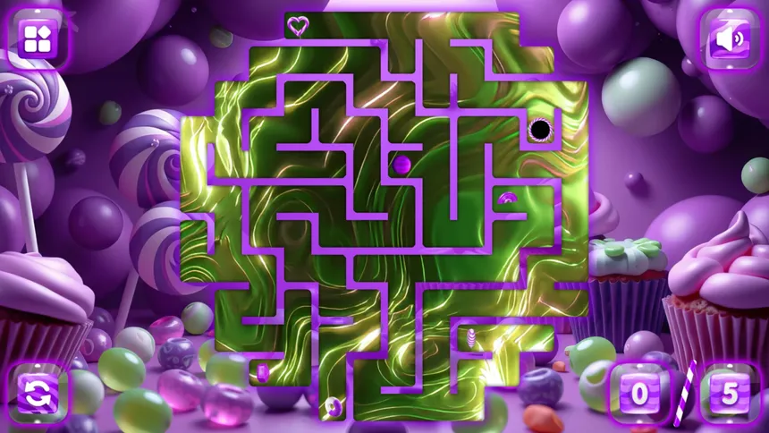 Скриншот 3 к игре Sweetie Candy Maze: Purple Grape