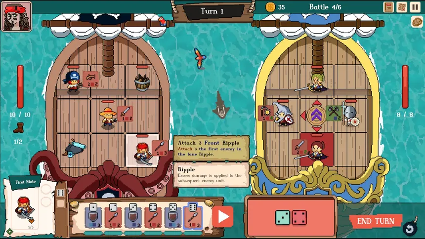 Скриншот 1 к игре DeckWrecking Pirates
