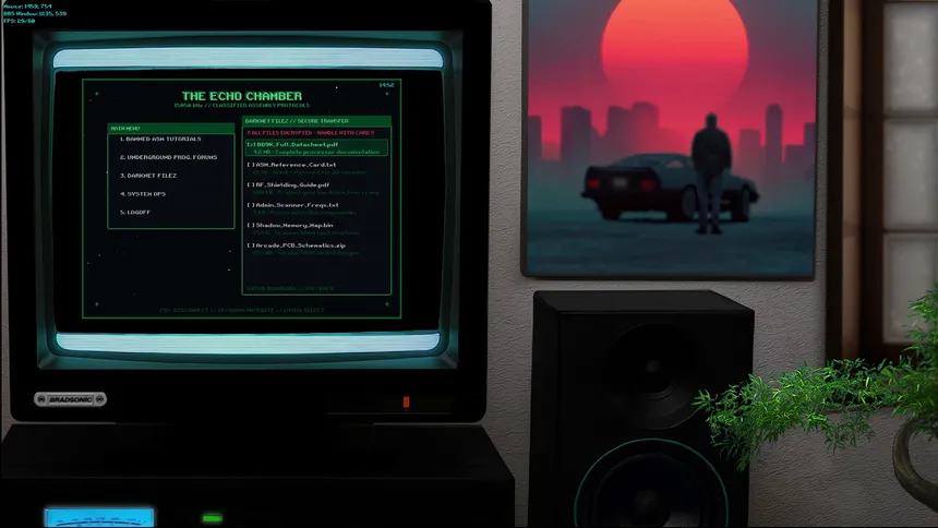 Скриншот 4 к игре GLYPHIS_IO BBS: The Proxy Tapes 1989