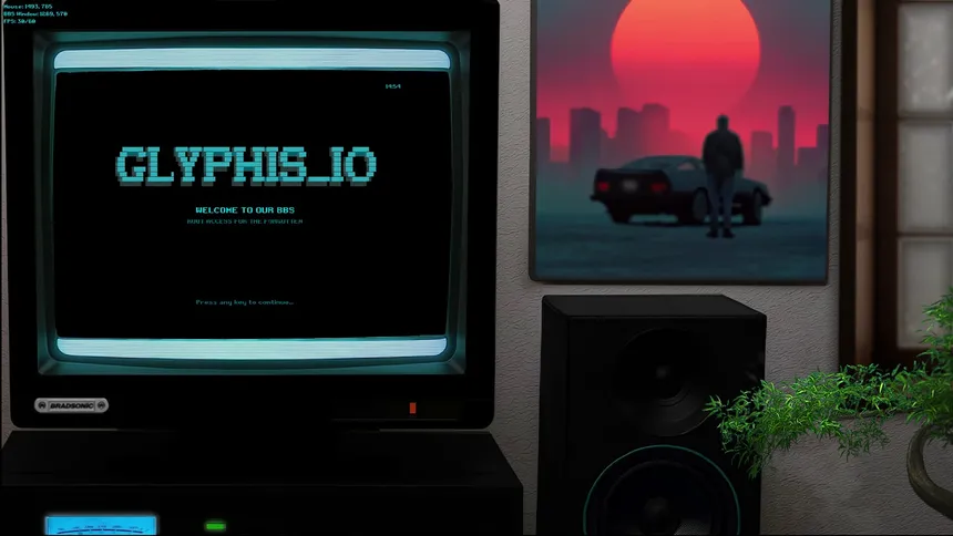 Скриншот 5 к игре GLYPHIS_IO BBS: The Proxy Tapes 1989