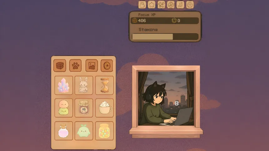 Скриншот 2 к игре Lofi Neko Girl: Idle Companion