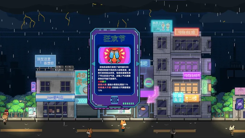 Скриншот 2 к игре 动物霓虹街：酒吧