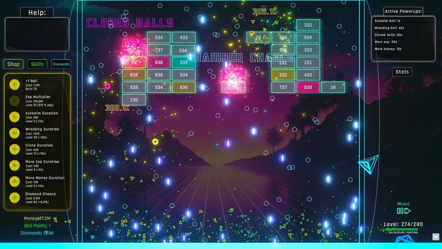Скриншот 1 к игре Idle Breakanoid