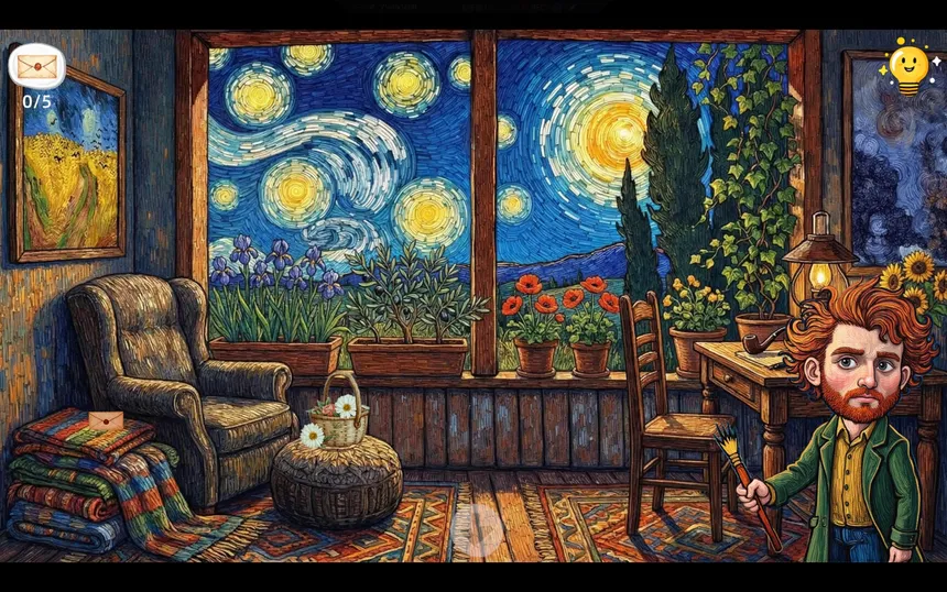 Скриншот 3 к игре Meow Time Machine: VAN GOGH Plus