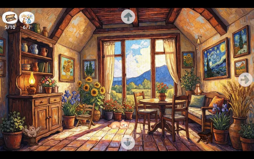 Скриншот 4 к игре Meow Time Machine: VAN GOGH Plus