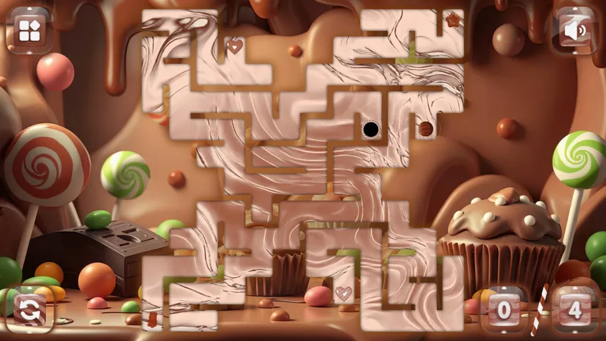 Скриншот 1 к игре Sweetie Candy Maze: Brown Chocolate