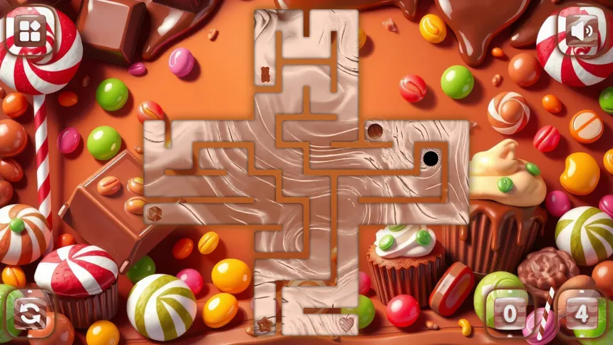 Скриншот 4 к игре Sweetie Candy Maze: Brown Chocolate